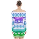 Cute rainbow bohemian Long Sleeve Off Shoulder Dress View2