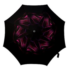 Purple Flower Pattern Design Abstract Background Hook Handle Umbrellas (medium) by Amaryn4rt