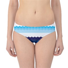 Water Border Water Waves Ocean Sea Hipster Bikini Bottoms by Amaryn4rt