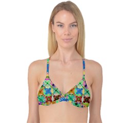 Abstract Pattern Background Design Reversible Tri Bikini Top by Amaryn4rt