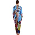 Graffiti Wall Color Artistic Hooded Jumpsuit (Ladies)  View2