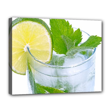 Cold Drink Lime Drink Cocktail Canvas 14  X 11  by Amaryn4rt