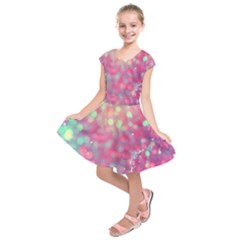 Colorful Sparkles Kids  Short Sleeve Dress by Brittlevirginclothing