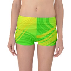 Abstract Green Yellow Background Boyleg Bikini Bottoms by Amaryn4rt