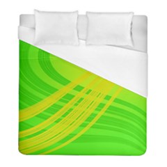 Abstract Green Yellow Background Duvet Cover (full/ Double Size) by Amaryn4rt