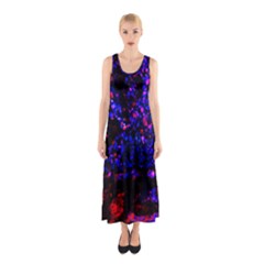 Grunge Abstract Sleeveless Maxi Dress by Amaryn4rt