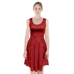 Psychedelic Art Red  Hi Tech Racerback Midi Dress by Amaryn4rt