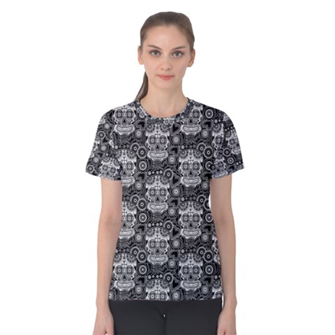 Sugar Skull Women s Cotton Tee by Ancello