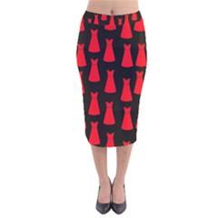 Dresses Seamless Pattern Velvet Midi Pencil Skirt by Nexatart