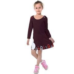 Snowman Holidays, Occasions, Christmas Kids  Long Sleeve Velvet Dress by Nexatart