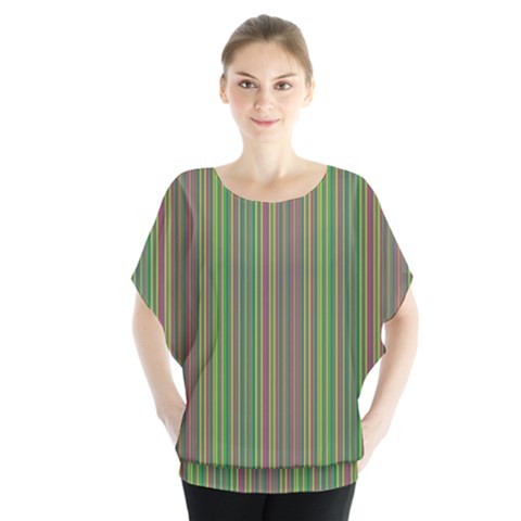 Green Lines Blouse by Valentinaart