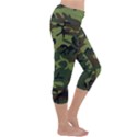 Camouflage Green Brown Black Capri Yoga Leggings View3