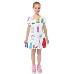 Clothing Boots Shoes Shorts Scarf Kids  Short Sleeve Velvet Dress by Nexatart