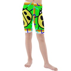 Insect Ladybug Kids  Mid Length Swim Shorts by Nexatart