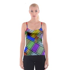 Abstract Background Pattern Spaghetti Strap Top by Nexatart