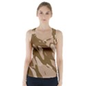 Background For Scrapbooking Or Other Beige And Brown Camouflage Patterns Racer Back Sports Top View1