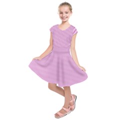 Pink Texture Kids  Short Sleeve Dress by Valentinaart