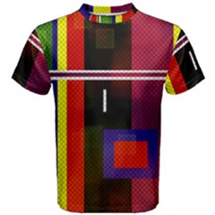 Abstract Art Geometric Background Men s Cotton Tee by Nexatart