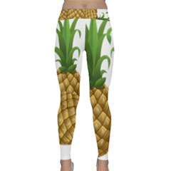 Pineapples Tropical Fruits Foods Classic Yoga Leggings by Nexatart