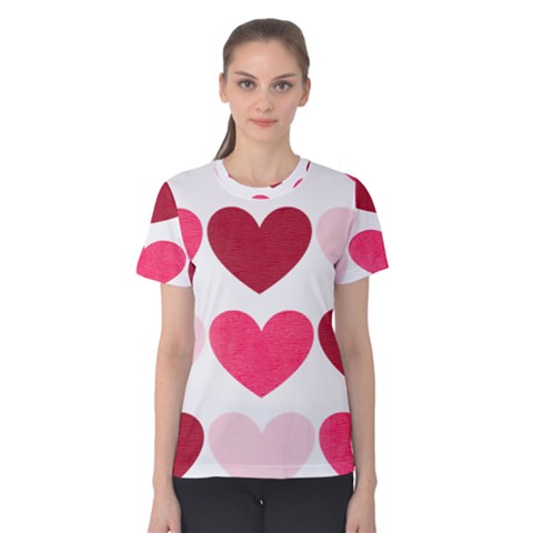 Valentine S Day Hearts Women s Cotton Tee by Nexatart