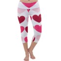 Valentine S Day Hearts Capri Yoga Leggings View1