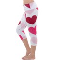 Valentine S Day Hearts Capri Yoga Leggings View2