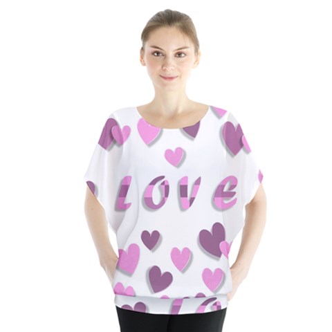 Love Valentine S Day 3d Fabric Blouse by Nexatart