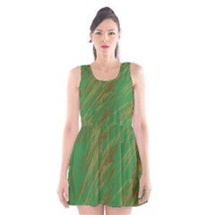 Brown Green Texture                                                  Scoop Neck Skater Dress by LalyLauraFLM