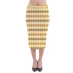 Pattern Grid Squares Texture Velvet Midi Pencil Skirt by Nexatart