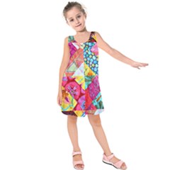 Colorful Hipster Classy Kids  Sleeveless Dress by Brittlevirginclothing