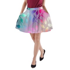 Colorful Leaves A-line Pocket Skirt by Brittlevirginclothing