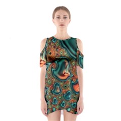 Painted Fractal Shoulder Cutout One Piece by Fractalworld