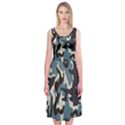 Blue Water Camouflage Midi Sleeveless Dress View1