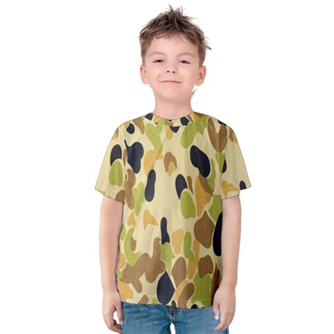 Army Camouflage Pattern Kids  Cotton Tee by Nexatart