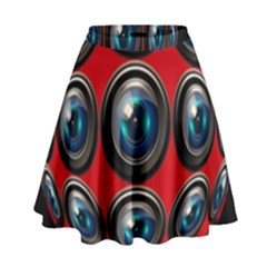 Camera Monitoring Security High Waist Skirt by Nexatart