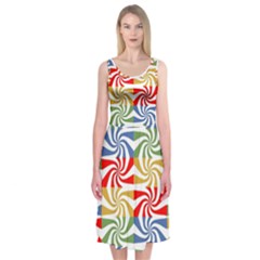 Candy Pattern  Midi Sleeveless Dress by Nexatart