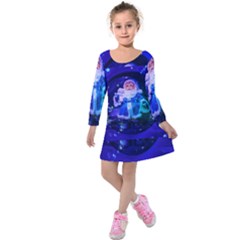 Christmas Nicholas Ball Kids  Long Sleeve Velvet Dress by Nexatart