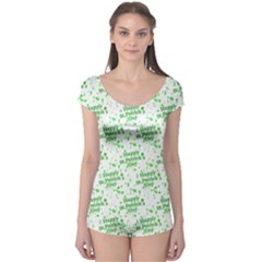 Saint Patrick Motif Pattern Boyleg Leotard  by dflcprintsclothing