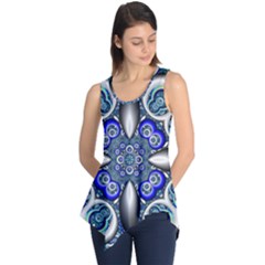 Fractal Cathedral Pattern Mosaic Sleeveless Tunic by Nexatart