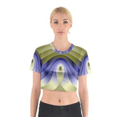 Fractal Eye Fantasy Digital Cotton Crop Top by Nexatart