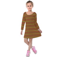 Fugly Christmas Xmas Pattern Kids  Long Sleeve Velvet Dress by Nexatart