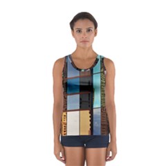 Glass Facade Colorful Architecture Women s Sport Tank Top  by Nexatart