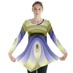 Fractal Eye Fantasy Digital Long Sleeve Tunic  by Nexatart