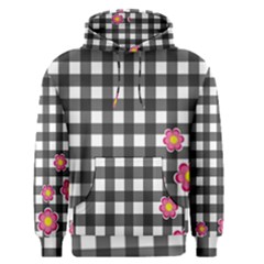 Floral Plaid Pattern Men s Pullover Hoodie by Valentinaart