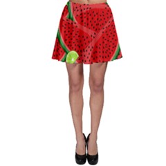 Watermelon Slices Skater Skirt by Valentinaart