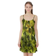 Olive Seamless Camouflage Pattern Satin Night Slip by Nexatart