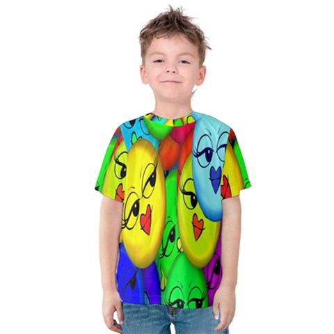 Smiley Girl Lesbian Community Kids  Cotton Tee by Nexatart