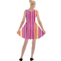 Stripes Colorful Background Pattern Velvet Skater Dress View2