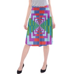 Texture Fabric Textile Jute Maze Midi Beach Skirt by Nexatart