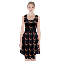 Background Pattern Chicken Fowl Racerback Midi Dress by Amaryn4rt